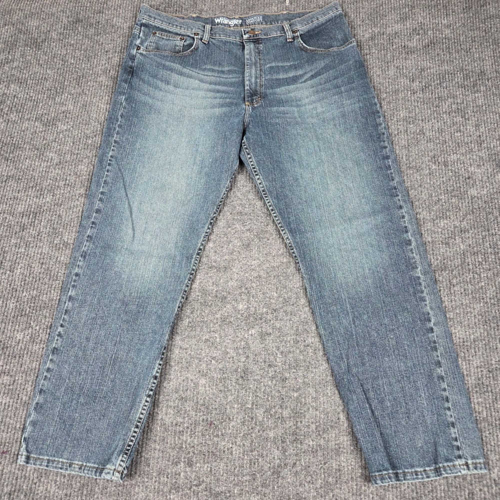 Wrangler Advanced Comfort Mens 38x29 Blue Straight Leg Stretch Jeans MGW15GT